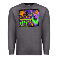 Charcoal Heather bad witch vibes Premium Sweatshirt - JahusDesignShop