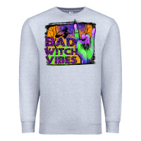 Heather Grey bad witch vibes Premium Sweatshirt - JahusDesignShop