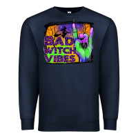 Navy bad witch vibes Premium Sweatshirt - JahusDesignShop