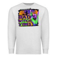 Oatmeal Heather bad witch vibes Premium Sweatshirt - JahusDesignShop