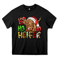 Black ho ho ho heifer Heavy Core Tee - CowGirlArtShop