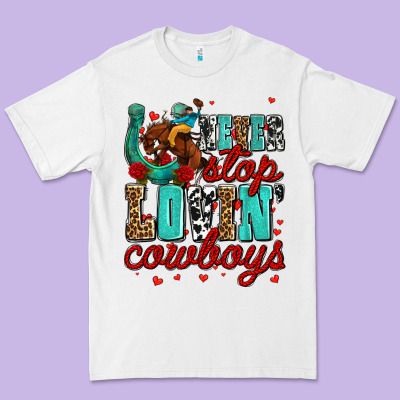 Never Stop Lovin Cowboys Olivia Premium Tee Designed By Oliviacreatesart