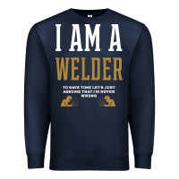 Navy I Am A WELDER - WELDER Job Gift Funny Premium Sweatshirt - artisFamous