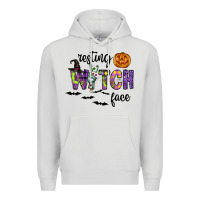 Dove Grey Resting Witch Face Premium Hoodie - CowhideDigitalArt