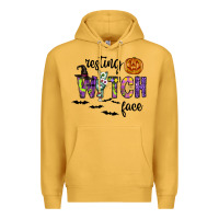 Mustard Resting Witch Face Premium Hoodie - CowhideDigitalArt