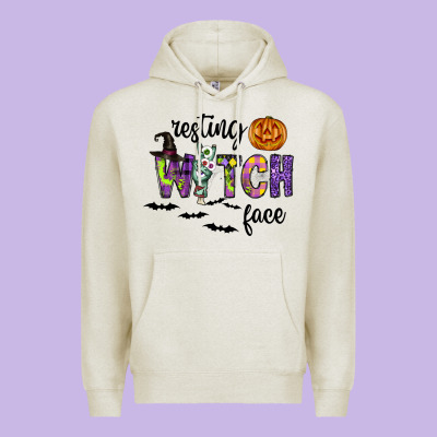 Resting Witch Face Premium Hoodie Designed By Cowhidedigitalart