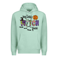 Seafoam Resting Witch Face Premium Hoodie - CowhideDigitalArt
