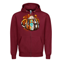 Burgundy thanksgiving coffee cup gemstone Zipper Hoodie - JahusDesignShop