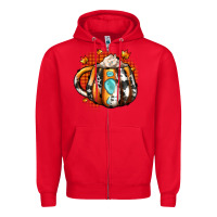 Red thanksgiving coffee cup gemstone Zipper Hoodie - JahusDesignShop