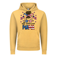 Vintage Mustard All American Mama Messy Buny Vintage Hoodie - CowhideDigitalArt
