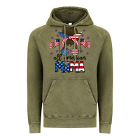 Vintage Olive All American Mama Messy Buny Vintage Hoodie - CowhideDigitalArt