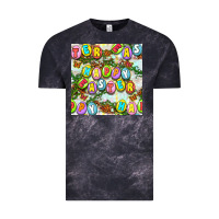 Cloud Black Happy Easter Seamless Pattern Vintage Tee - BundleAndBundleShop