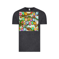 Vintage Black Happy Easter Seamless Pattern Vintage Tee - BundleAndBundleShop