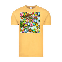 Vintage Mustard Happy Easter Seamless Pattern Vintage Tee - BundleAndBundleShop