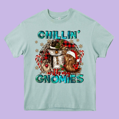 Chillin With My Gnomies Heavy Core Tee Designed By Cowgirlartshop