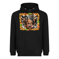 Black highland cow Heavyweight Hoodie - JahusDesignShop