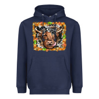 Navy highland cow Heavyweight Hoodie - JahusDesignShop