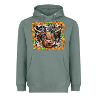 Sage highland cow Heavyweight Hoodie - JahusDesignShop