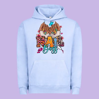 Afro Woman Nail Boss Urban Hoodie Designed By Ranaportraitstore