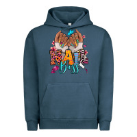 Pigment Midnight Navy Afro woman nail boss Urban Hoodie - RanaPortraitStore