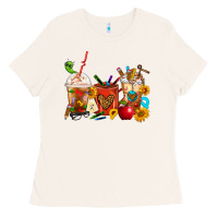 Bone Teacher Coffee Cups Ladies Tee - FaDigitalArtStudio