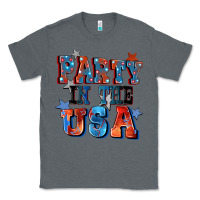 Charcoal Heather Party in the usa 4th of july Classic Tee - CowGirlArtShop