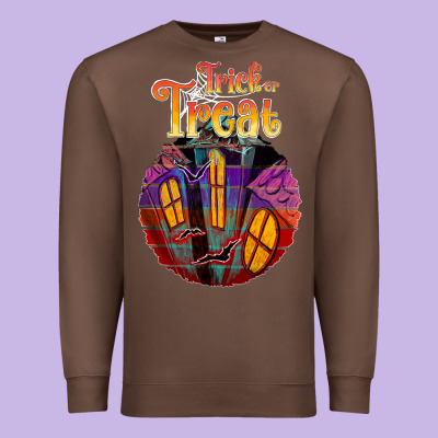Trick Treat Black Premium Sweatshirt Designed By Jahusdesignshop