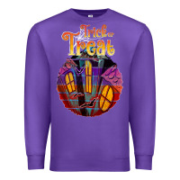 Purple trick treat black Premium Sweatshirt - JahusDesignShop