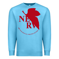 Ocean Blue nerv  evangelion Premium Sweatshirt - artisFamous