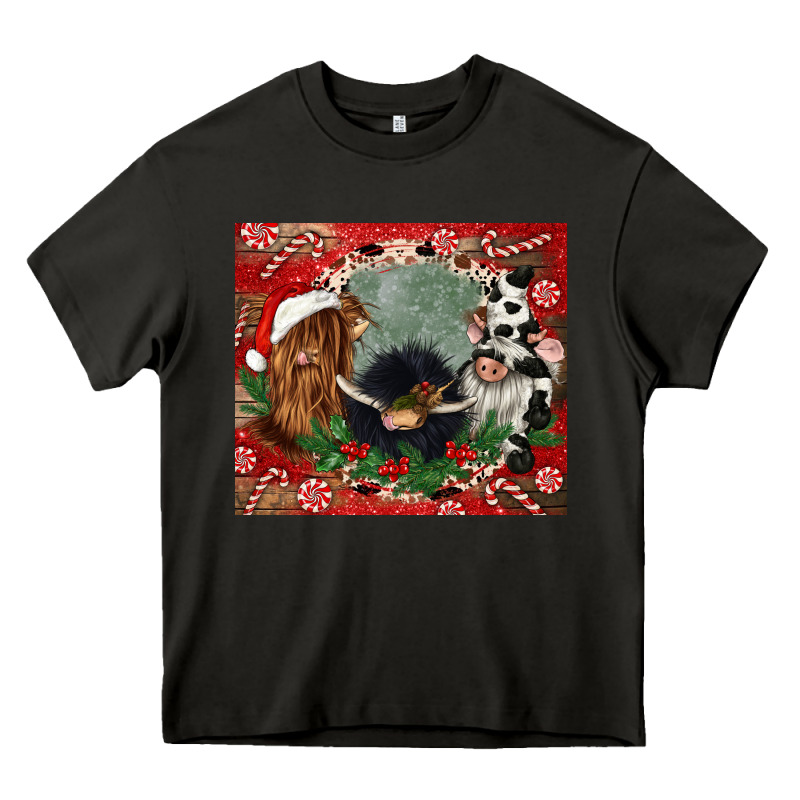 Christmas Heifer Cow  Gnomies Heavy Core Tee by CowGirlArtShop | Teevron
