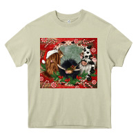 Mossy christmas heifer cow  gnomies Heavy Core Tee - CowGirlArtShop