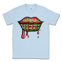 Dusty Blue summer vibes watermelon lips Classic Tee - Jasminsmagicworld