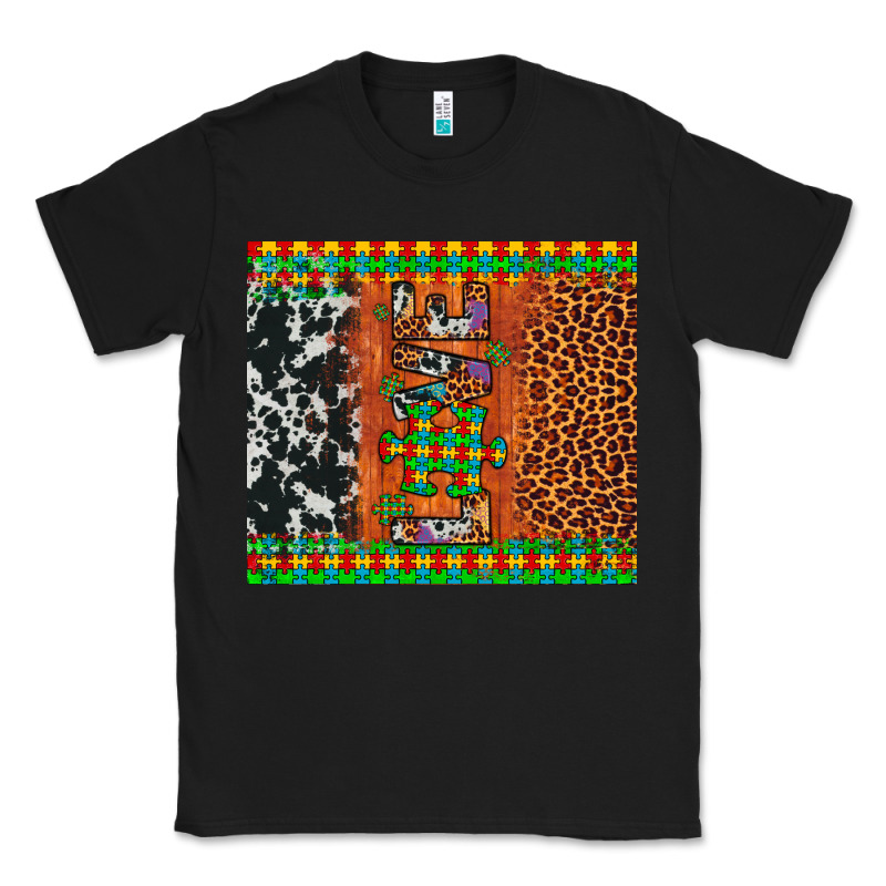 Love Autism Awareness Leopard Cowhide Classic Tee by Artiststas | Teevron
