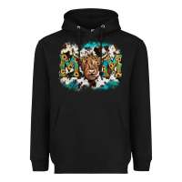 Black highland cow mom Heavyweight Hoodie - JahusDesignShop
