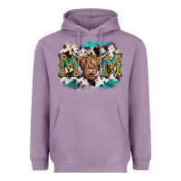 Lavender highland cow mom Heavyweight Hoodie - JahusDesignShop