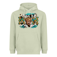Matcha highland cow mom Heavyweight Hoodie - JahusDesignShop