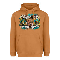 Meerkat highland cow mom Heavyweight Hoodie - JahusDesignShop