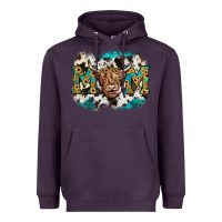 Plum highland cow mom Heavyweight Hoodie - JahusDesignShop