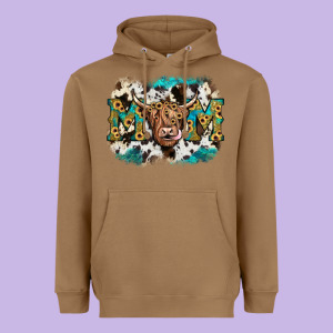 Highland Cow Mom Heavyweight Hoodie Designed By Jahusdesignshop