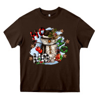 Chocolate Brown ho ho ho snowman gnome Heavy Core Tee - CowGirlArtShop