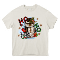 Cream ho ho ho snowman gnome Heavy Core Tee - CowGirlArtShop