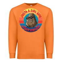 Carrot Retro Sunset Just A Girl Who Loves Bigfoot Premium Sweatshirt - artisFamous