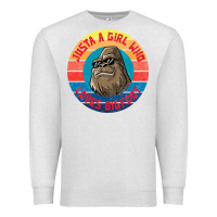 Oatmeal Heather Retro Sunset Just A Girl Who Loves Bigfoot Premium Sweatshirt - artisFamous