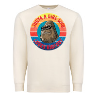 Sandshell Retro Sunset Just A Girl Who Loves Bigfoot Premium Sweatshirt - artisFamous