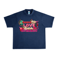 Navy Valentine's Day Teach Love Inspire Urban Heavy Tee - FaDigitalArtStudio