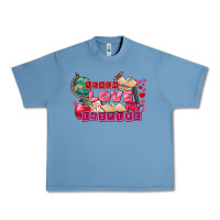 Pebble Blue Valentine's Day Teach Love Inspire Urban Heavy Tee - FaDigitalArtStudio