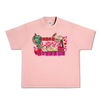 Salmon Valentine's Day Teach Love Inspire Urban Heavy Tee - FaDigitalArtStudio