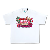 White Valentine's Day Teach Love Inspire Urban Heavy Tee - FaDigitalArtStudio