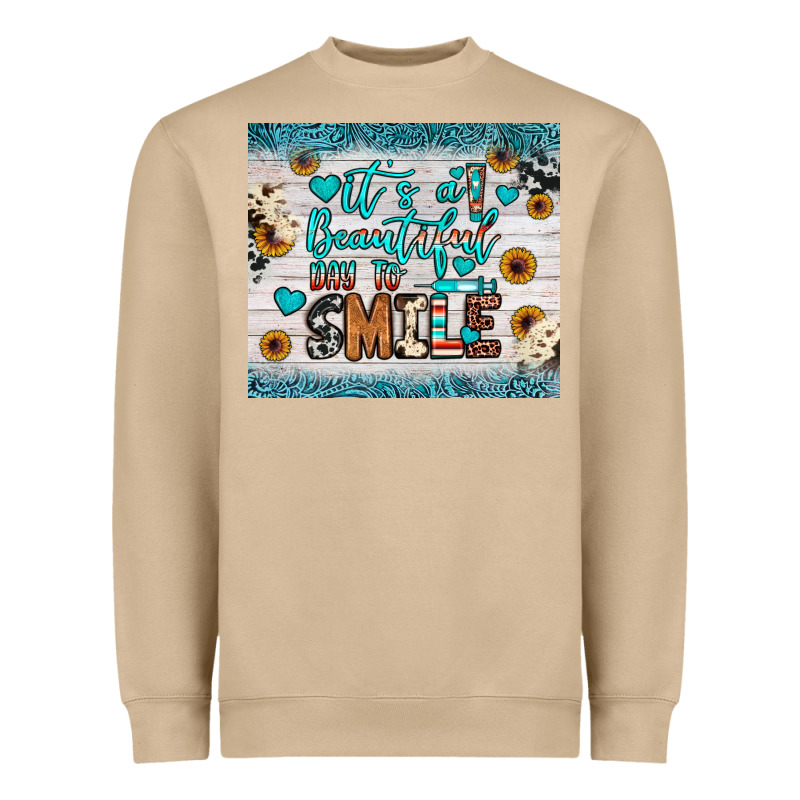It’s A Beautiful Day To Smile Heavyweight Sweatshirt by JahusDesignShop | Teevron