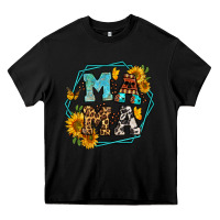 Black sunflowers hexagon frame mama Heavy Core Tee - Jasminsmagicworld